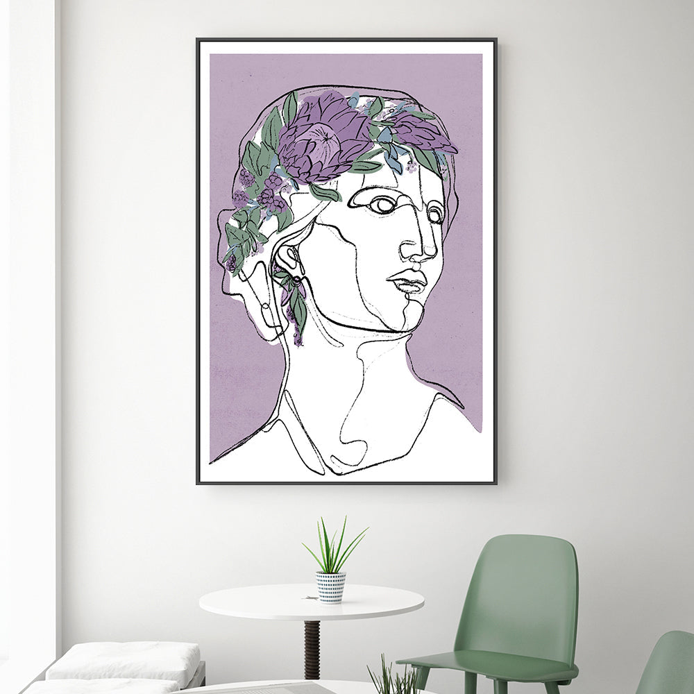 wall-art-print-canvas-poster-framed-Violet Flora , By Treechild-GIOIA-WALL-ART