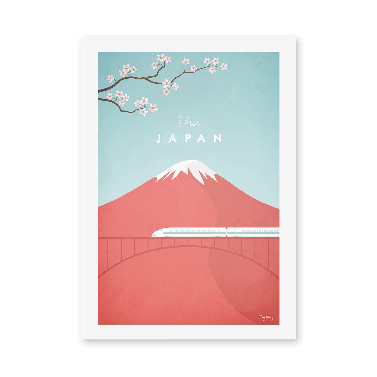 Visit Japan , By Henry Rivers |Fine Art Print Poster Canvas Framed