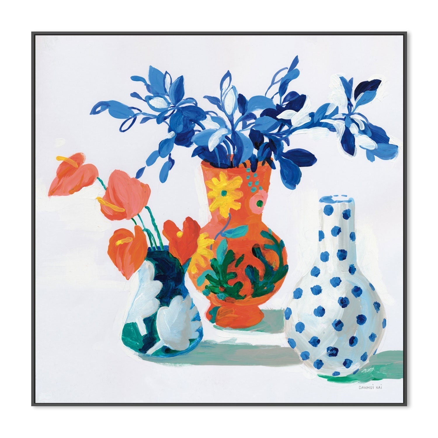 wall-art-print-canvas-poster-framed-Vivid Vases , By Danhui Nai-GIOIA-WALL-ART