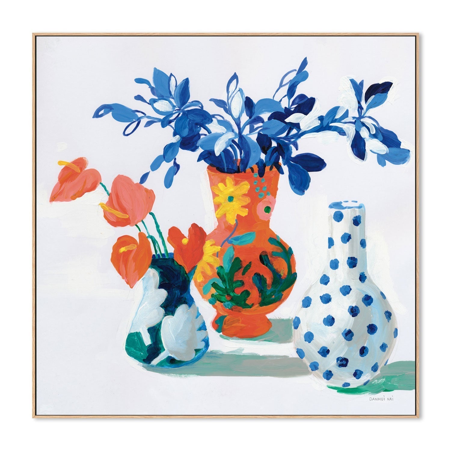 wall-art-print-canvas-poster-framed-Vivid Vases , By Danhui Nai-GIOIA-WALL-ART