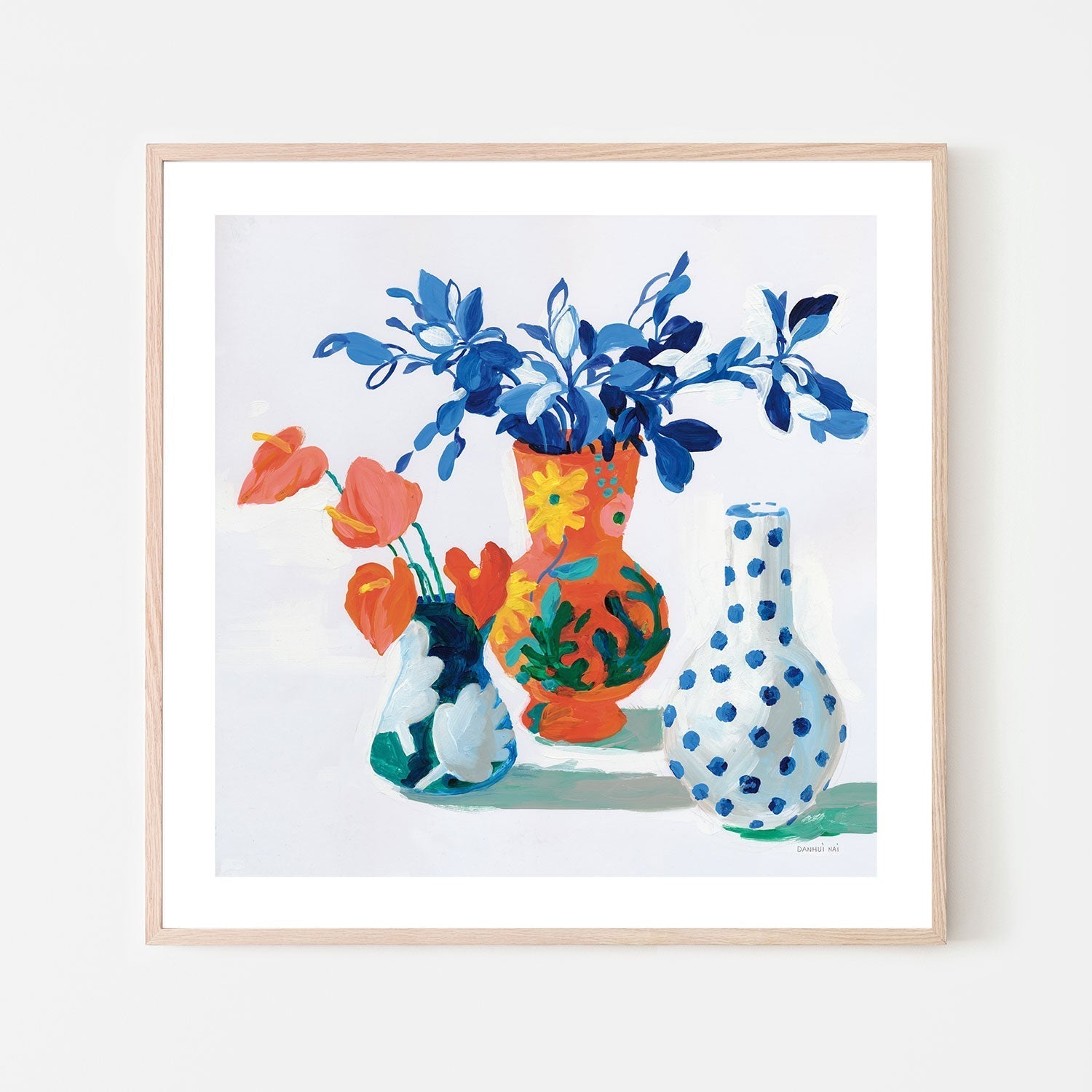 wall-art-print-canvas-poster-framed-Vivid Vases , By Danhui Nai-GIOIA-WALL-ART