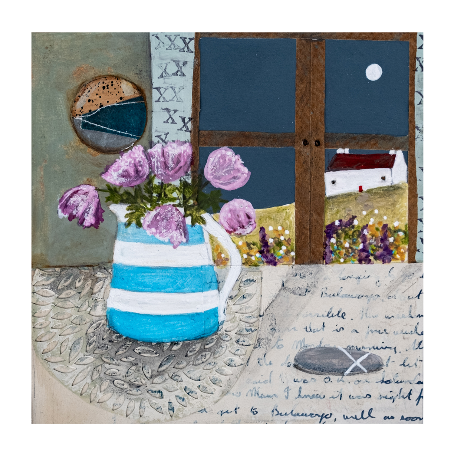 wall-art-print-canvas-poster-framed-Waiting for Another Letter , By Louise O'Hara-3