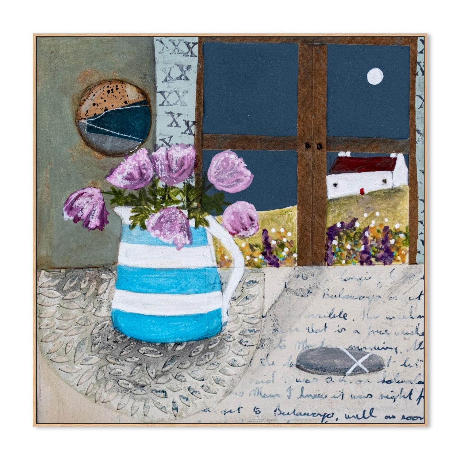 wall-art-print-canvas-poster-framed-Waiting for Another Letter , By Louise O'Hara-5