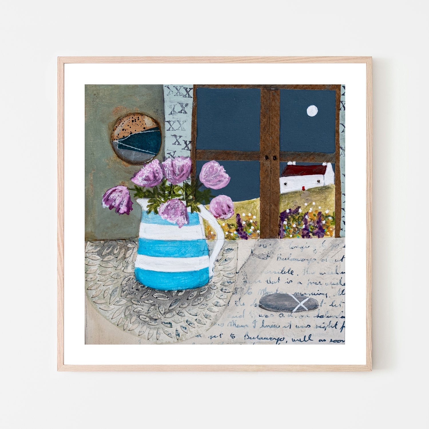 wall-art-print-canvas-poster-framed-Waiting for Another Letter , By Louise O'Hara-6