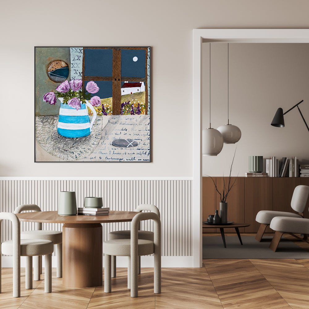 wall-art-print-canvas-poster-framed-Waiting for Another Letter , By Louise O'Hara-7