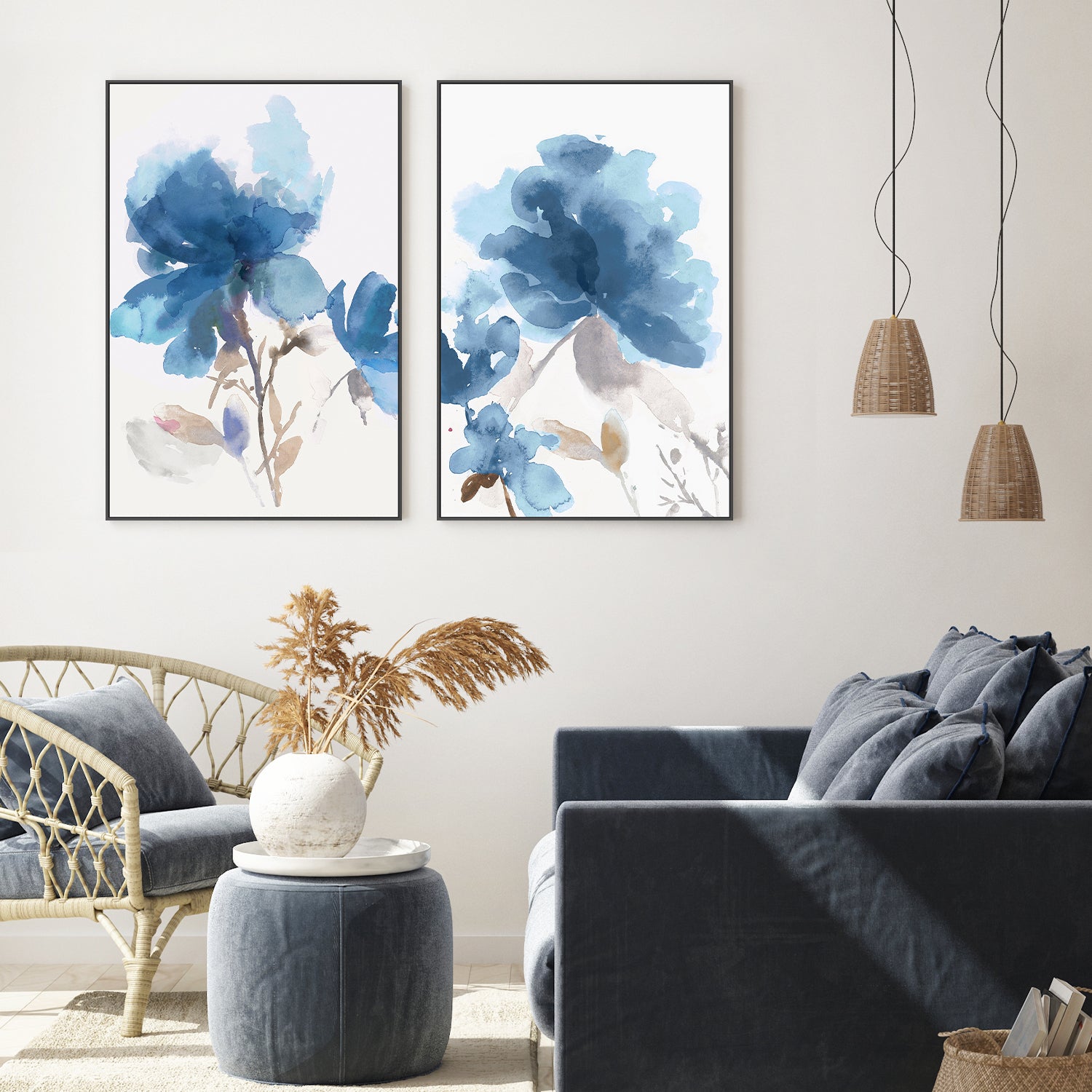 wall-art-print-canvas-poster-framed-Wake Me Softly, Style A & B, Set Of 2 , By Asia Jensen-2