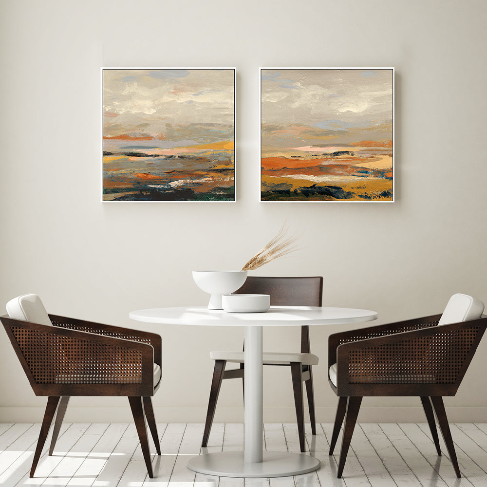 wall-art-print-canvas-poster-framed-Warm Bay, Set of 2-by-Silvia Vassileva-Gioia Wall Art