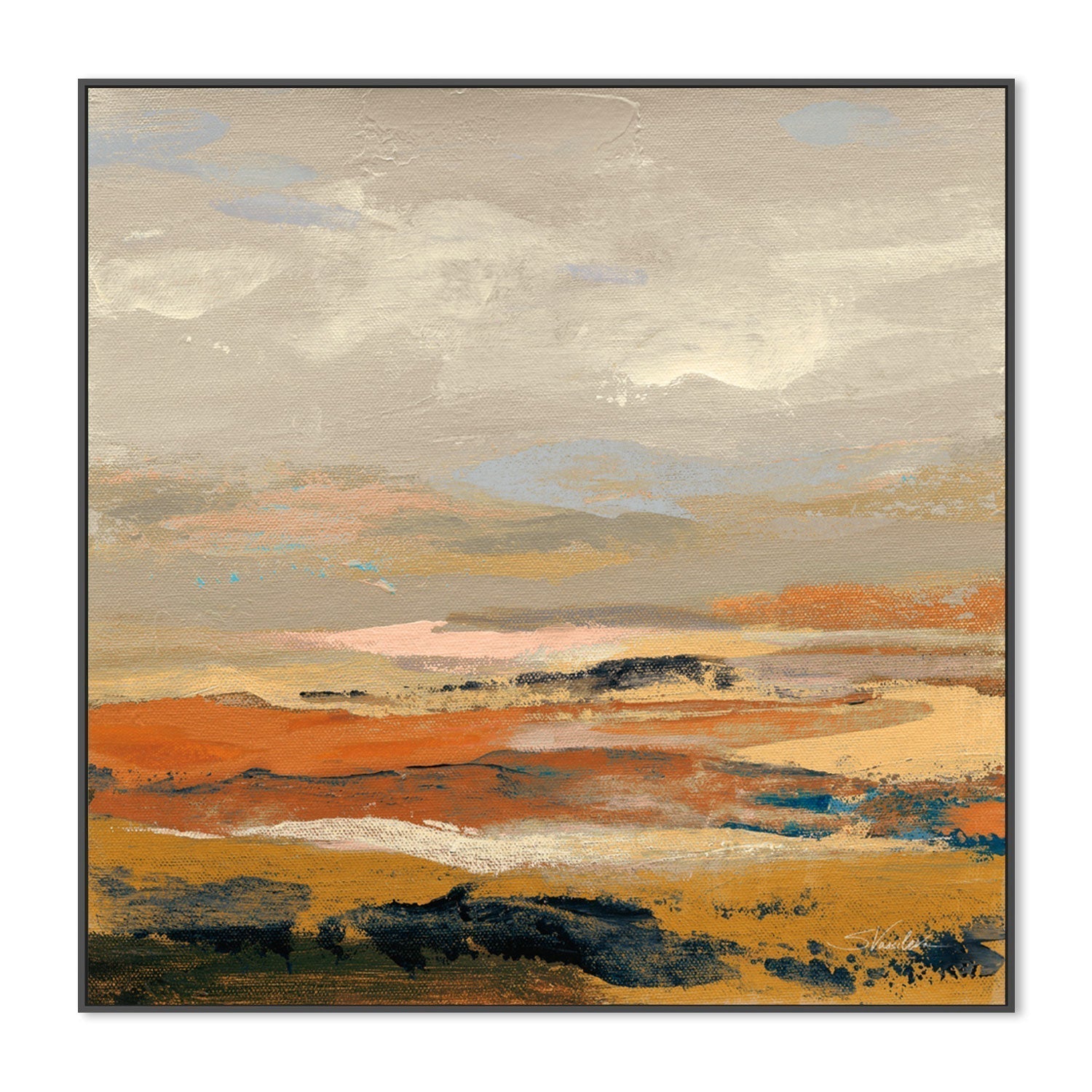 wall-art-print-canvas-poster-framed-Warm Bay, Style B-by-Silvia Vassileva-Gioia Wall Art