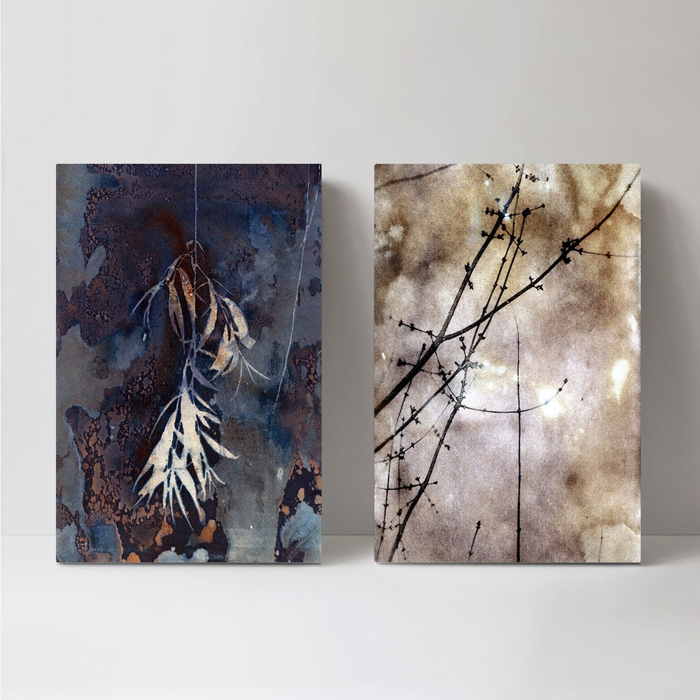 wall-art-print-canvas-poster-framed-Warm Skies And Purple Leaves, Set Of 2-by-Krista Mccurdy-Gioia Wall Art