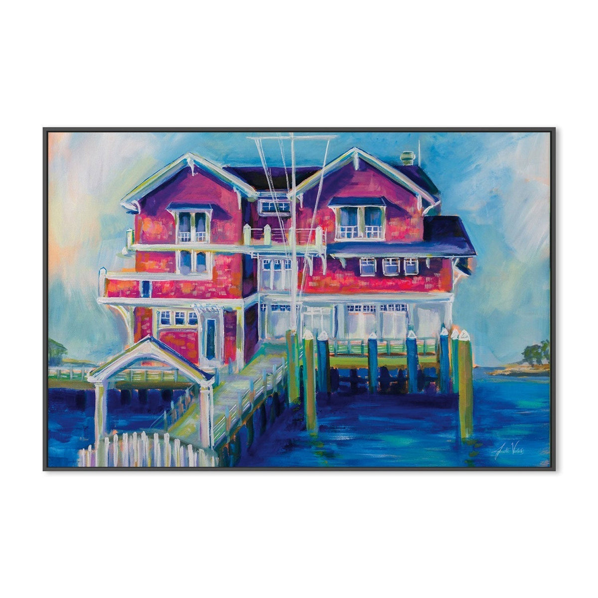 wall-art-print-canvas-poster-framed-Watch Hill Yacht Club-by-Jeanette Vertentes-Gioia Wall Art