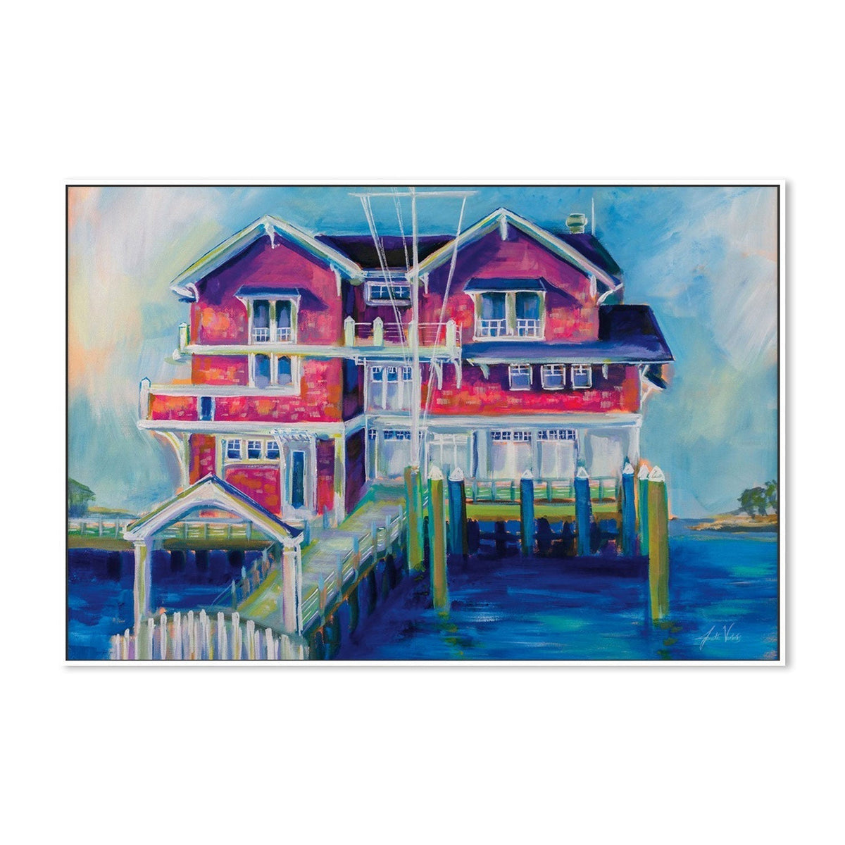 wall-art-print-canvas-poster-framed-Watch Hill Yacht Club-by-Jeanette Vertentes-Gioia Wall Art