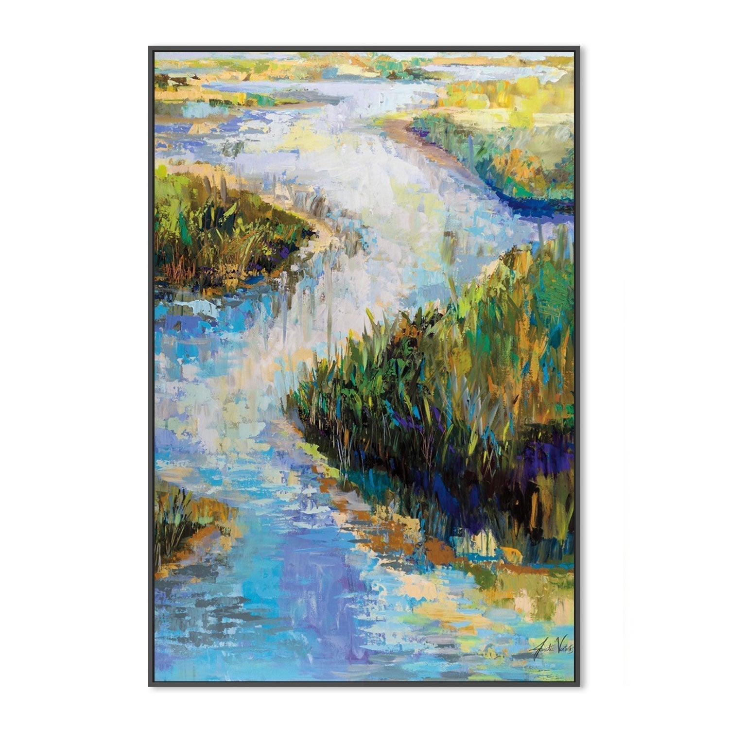 wall-art-print-canvas-poster-framed-Water Walkway-by-Jeanette Vertentes-Gioia Wall Art