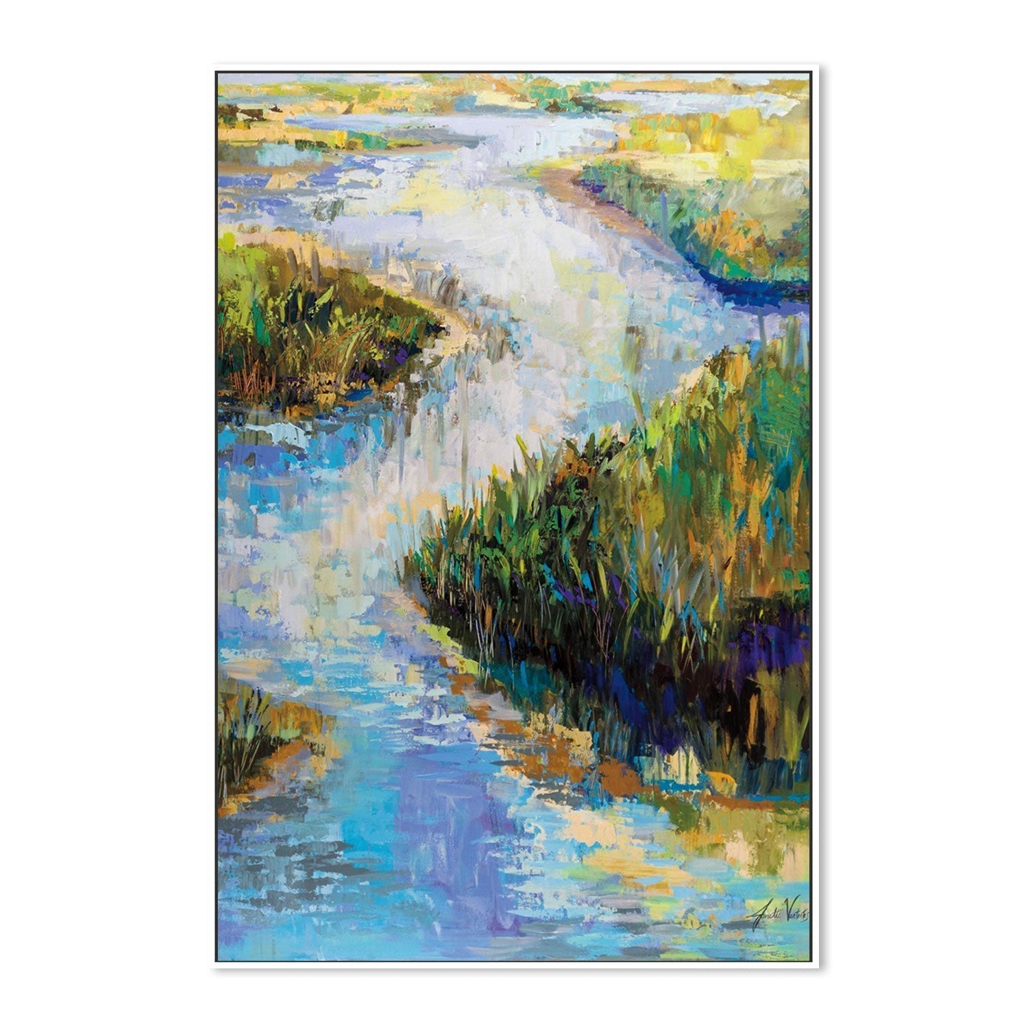 wall-art-print-canvas-poster-framed-Water Walkway-by-Jeanette Vertentes-Gioia Wall Art