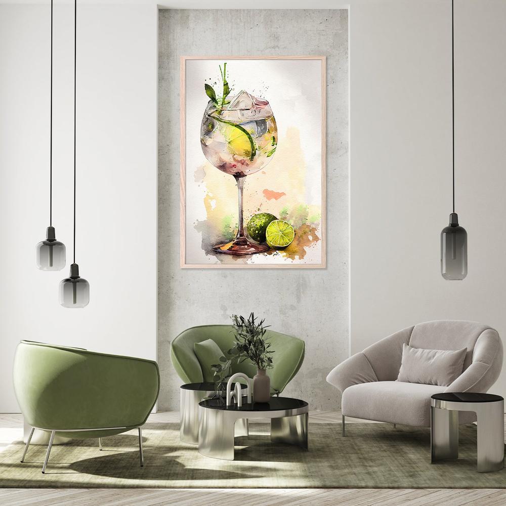 wall-art-print-canvas-poster-framed-Watercolor Gin Tonic-8