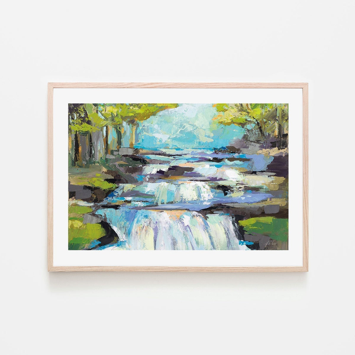 wall-art-print-canvas-poster-framed-Waterfall-by-Jeanette Vertentes-Gioia Wall Art