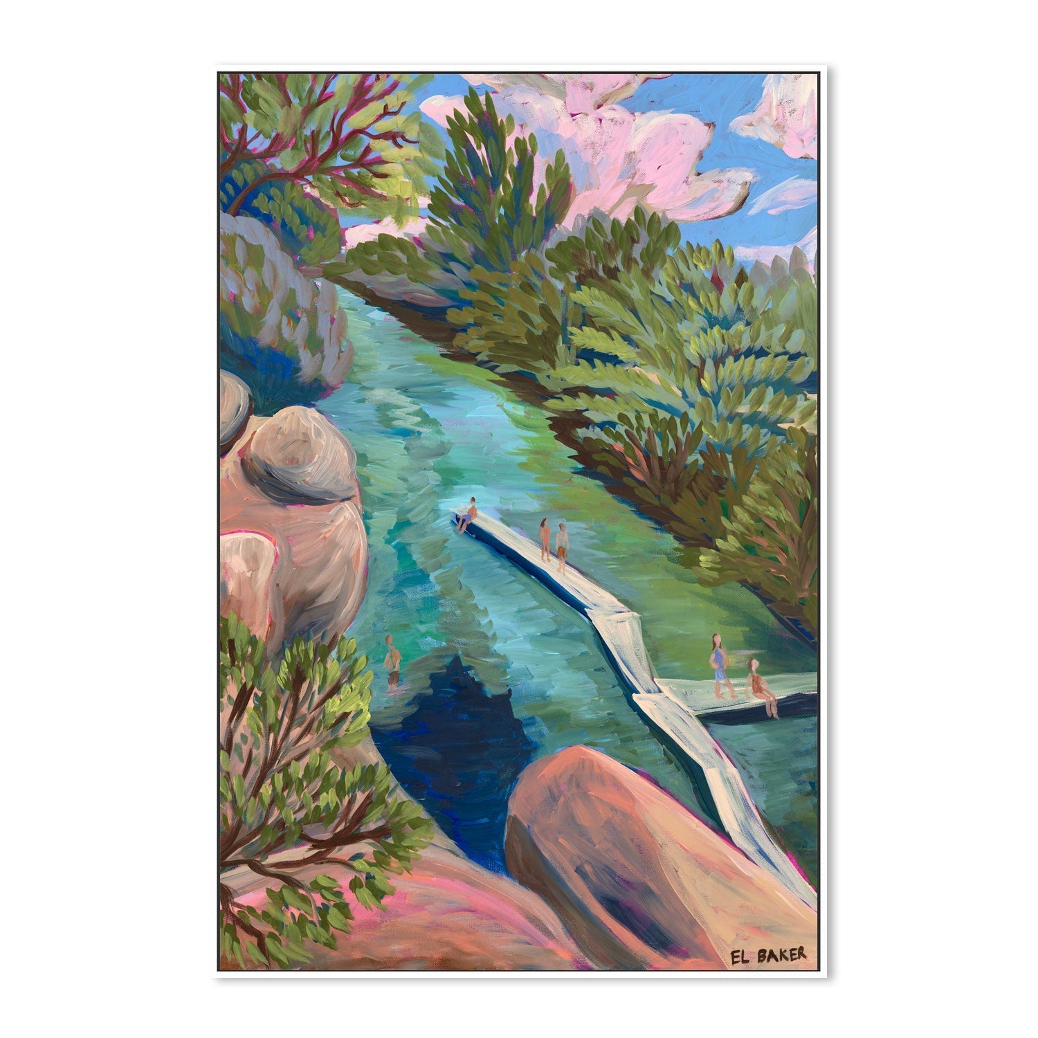 wall-art-print-canvas-poster-framed-Waterfall Slide , By Eleanor Baker-5