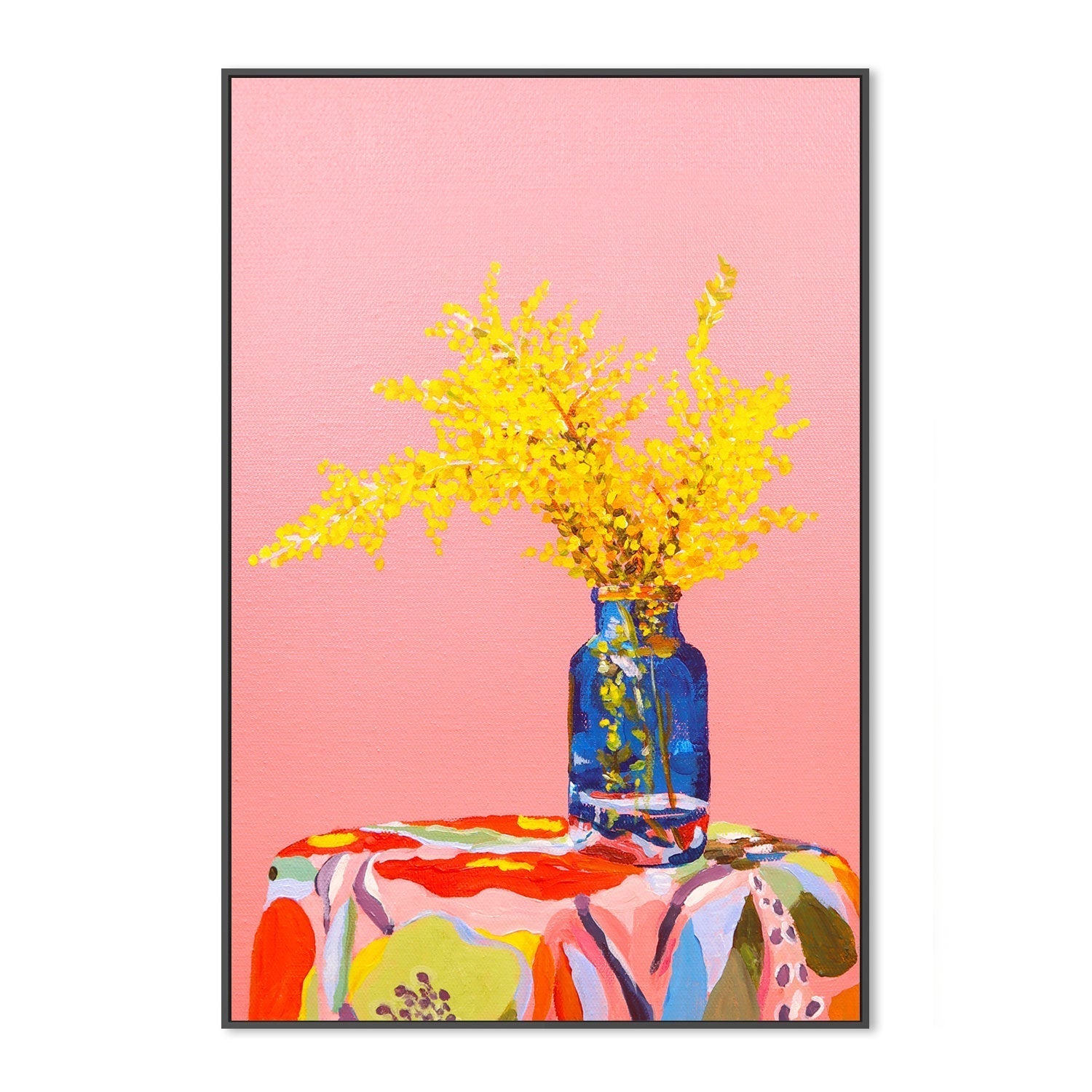 wall-art-print-canvas-poster-framed-Wattle Flowers , By Julia Ockert-GIOIA-WALL-ART