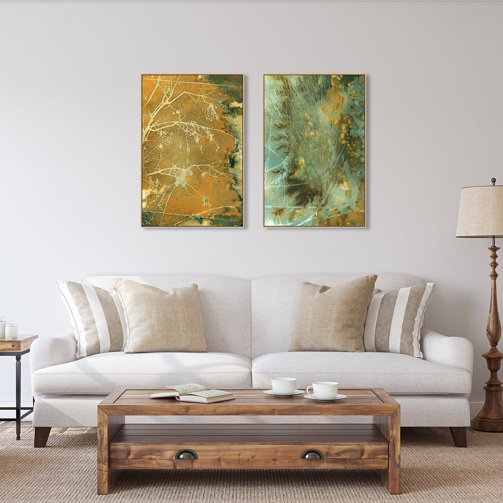 wall-art-print-canvas-poster-framed-Wheat Explosion And Branches And Lines, Set Of 2-by-Krista Mccurdy-Gioia Wall Art