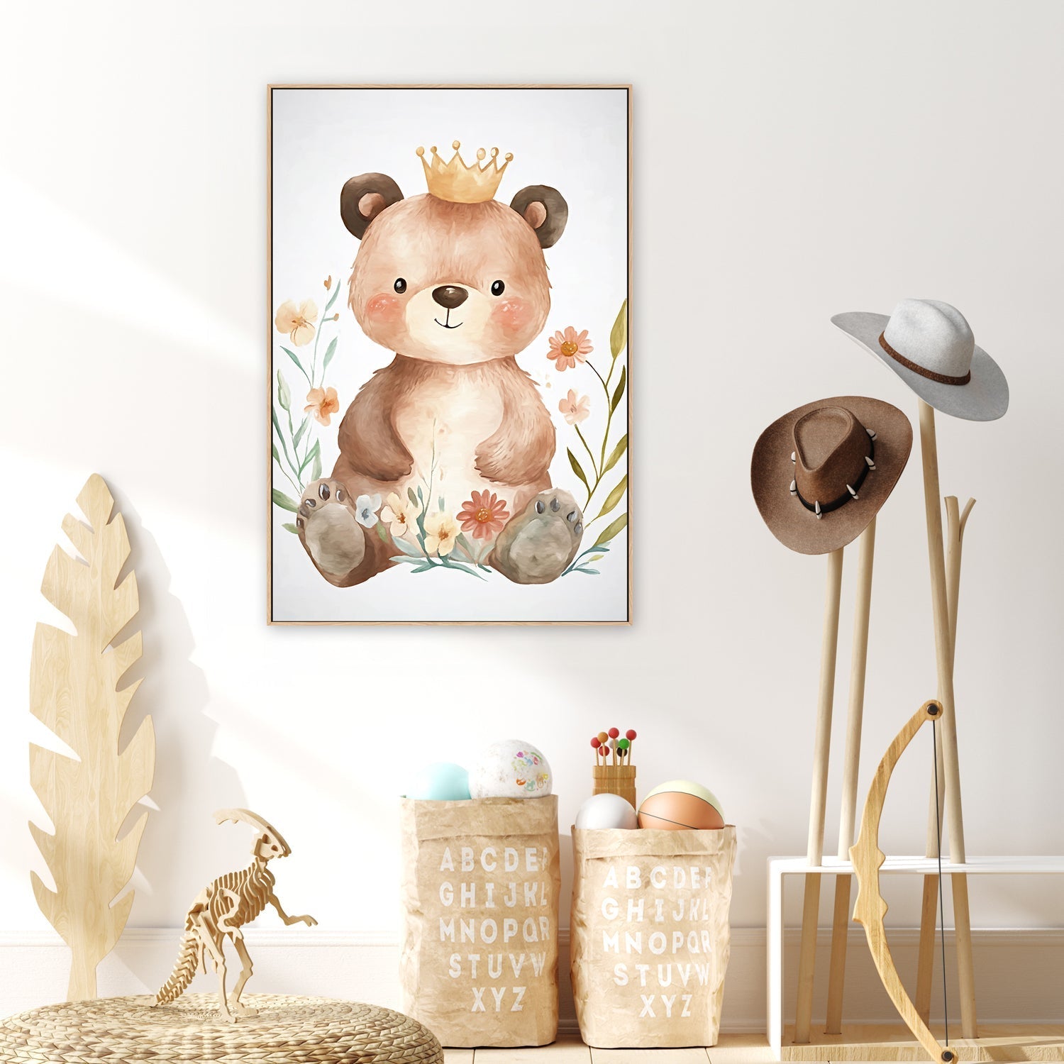 wall-art-print-canvas-poster-framed-Whimsical Baby Animals , Style C , By Accent Art Studio-2