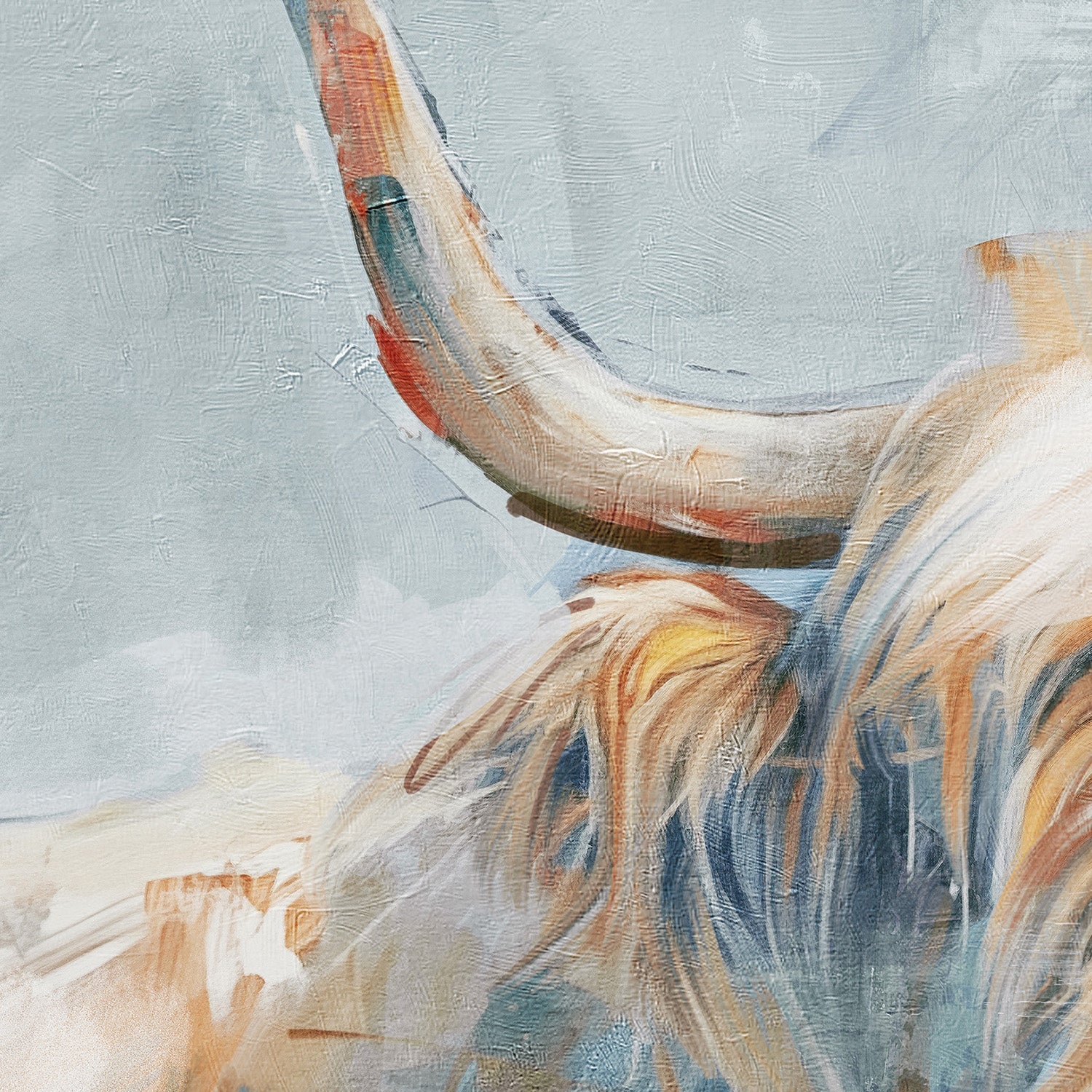 wall-art-print-canvas-poster-framed-Whimsical Highland Cow, Style A-10