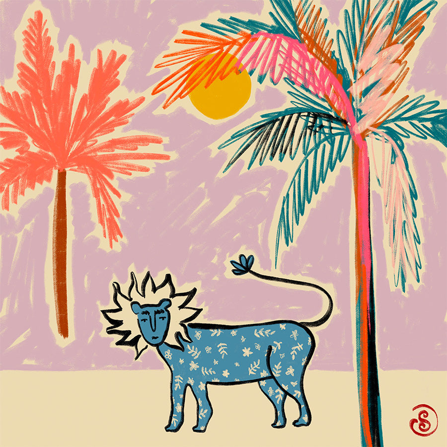 wall-art-print-canvas-poster-framed-Whimsical Jungle-1