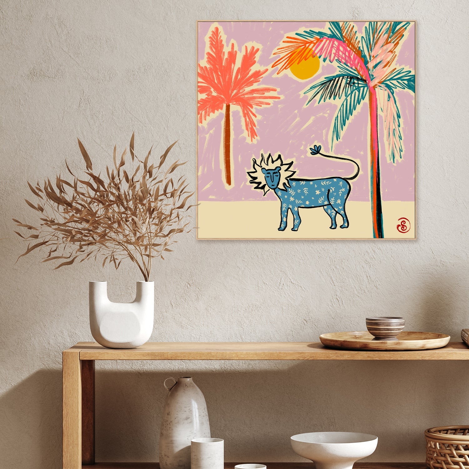 wall-art-print-canvas-poster-framed-Whimsical Jungle-2