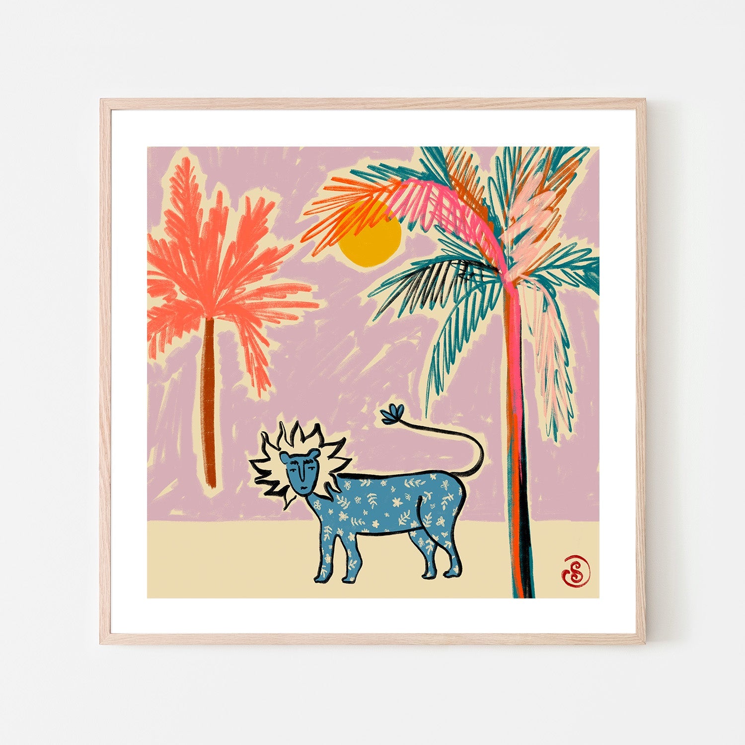 wall-art-print-canvas-poster-framed-Whimsical Jungle-6