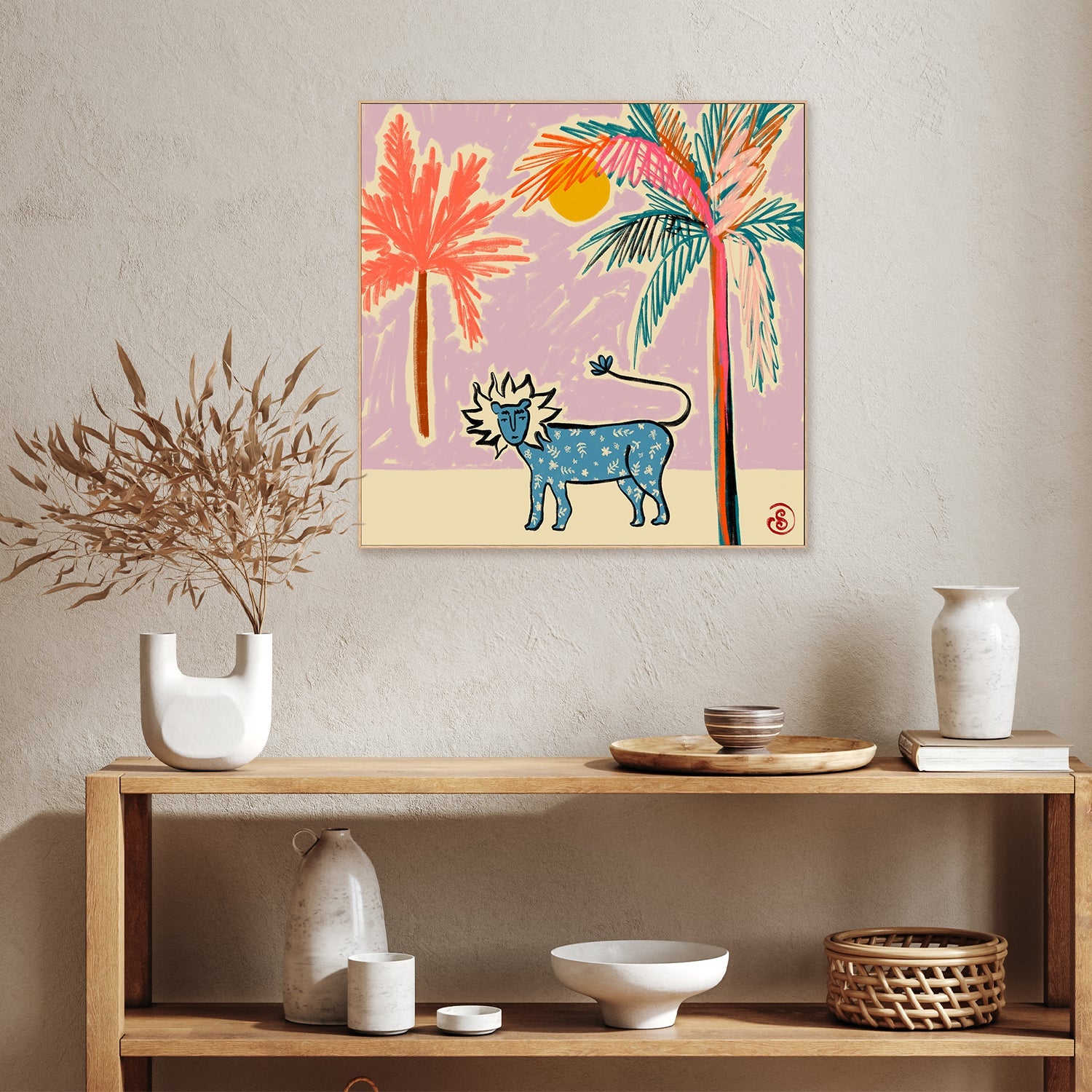 wall-art-print-canvas-poster-framed-Whimsical Jungle-7