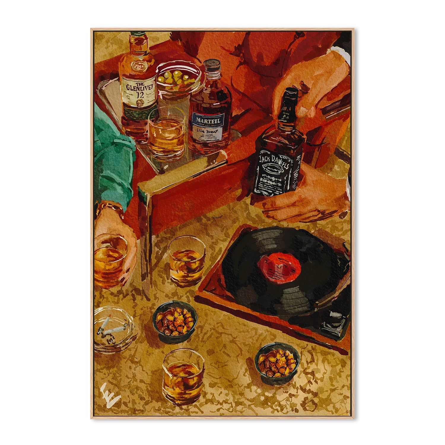 wall-art-print-canvas-poster-framed-Whiskey tasting-4