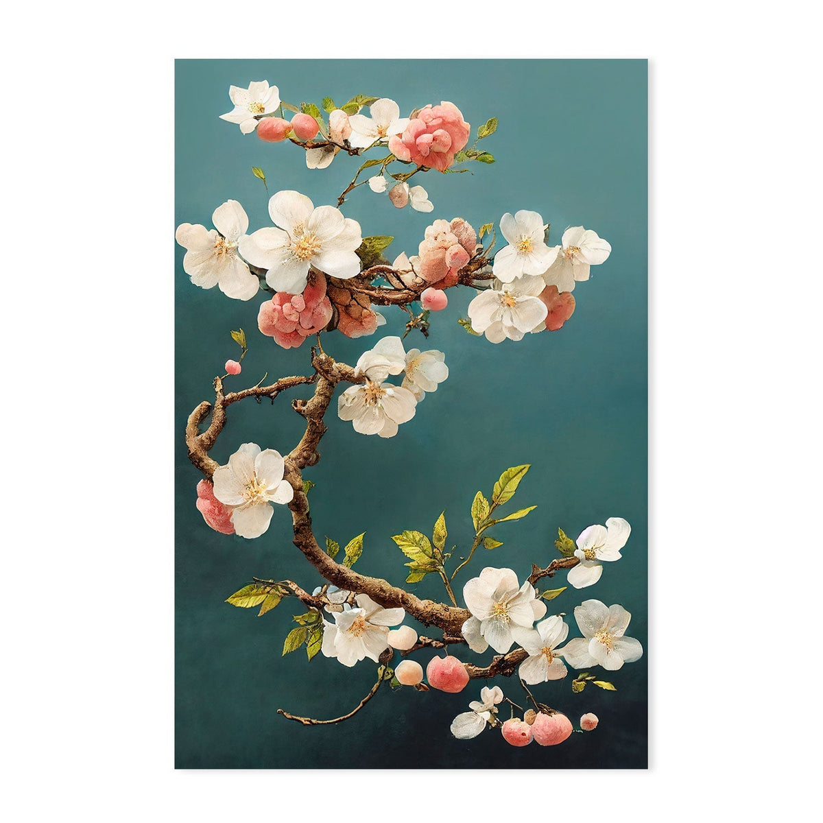 wall-art-print-canvas-poster-framed-White Cherry Blossoms , By Treechild-GIOIA-WALL-ART