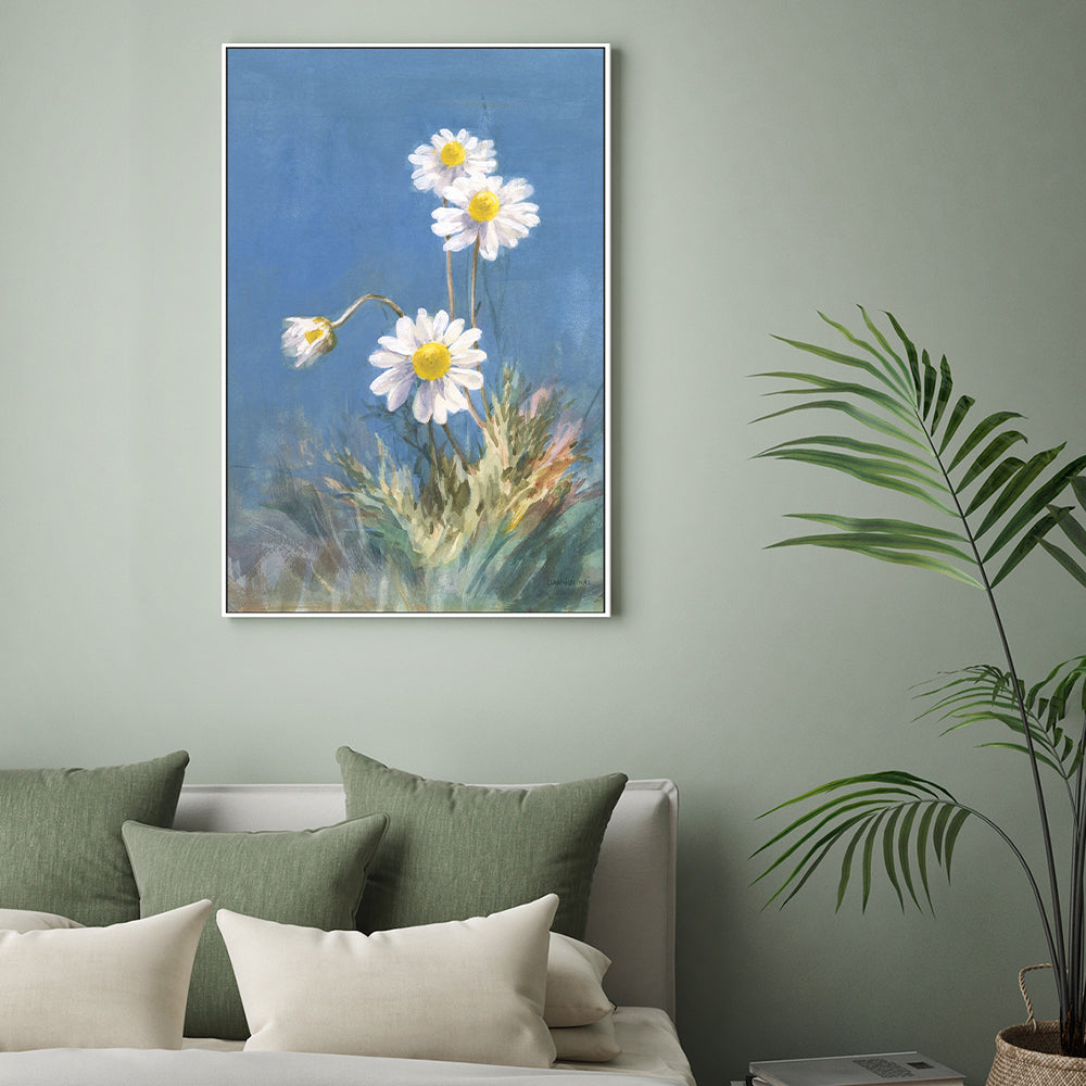 wall-art-print-canvas-poster-framed-White Daisies No Butterfly, Style B-by-Danhui Nai-Gioia Wall Art