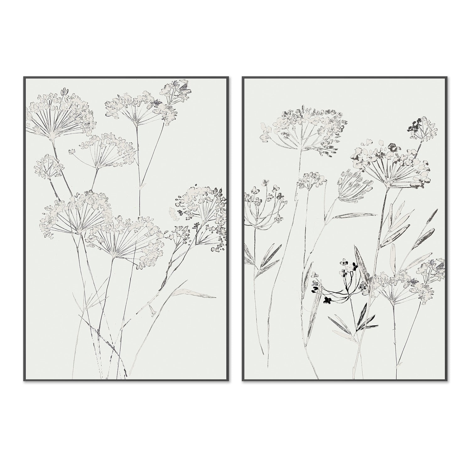 wall-art-print-canvas-poster-framed-White Delicate, Style A & B, Set Of 2 , By Asia Jensen-3