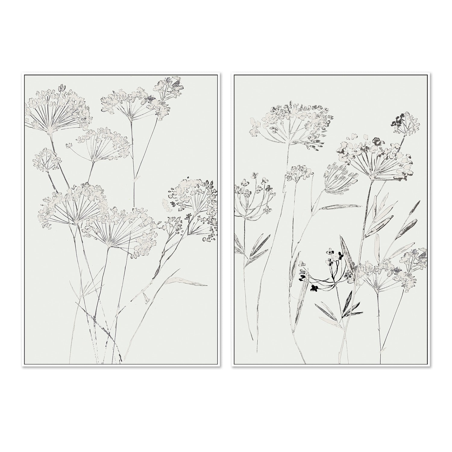 wall-art-print-canvas-poster-framed-White Delicate, Style A & B, Set Of 2 , By Asia Jensen-5