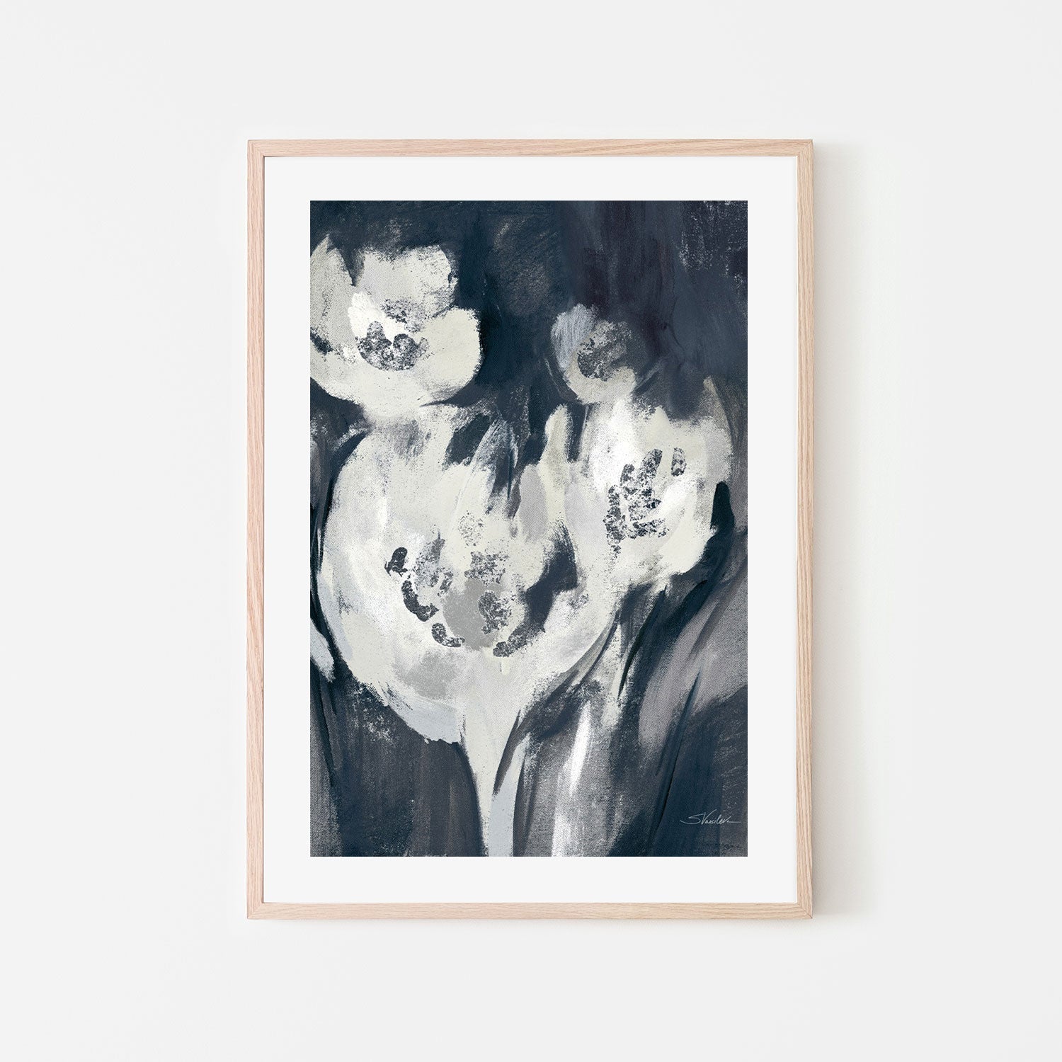 wall-art-print-canvas-poster-framed-White Fairy Tale Floral, Style B-by-Silvia Vassileva-Gioia Wall Art