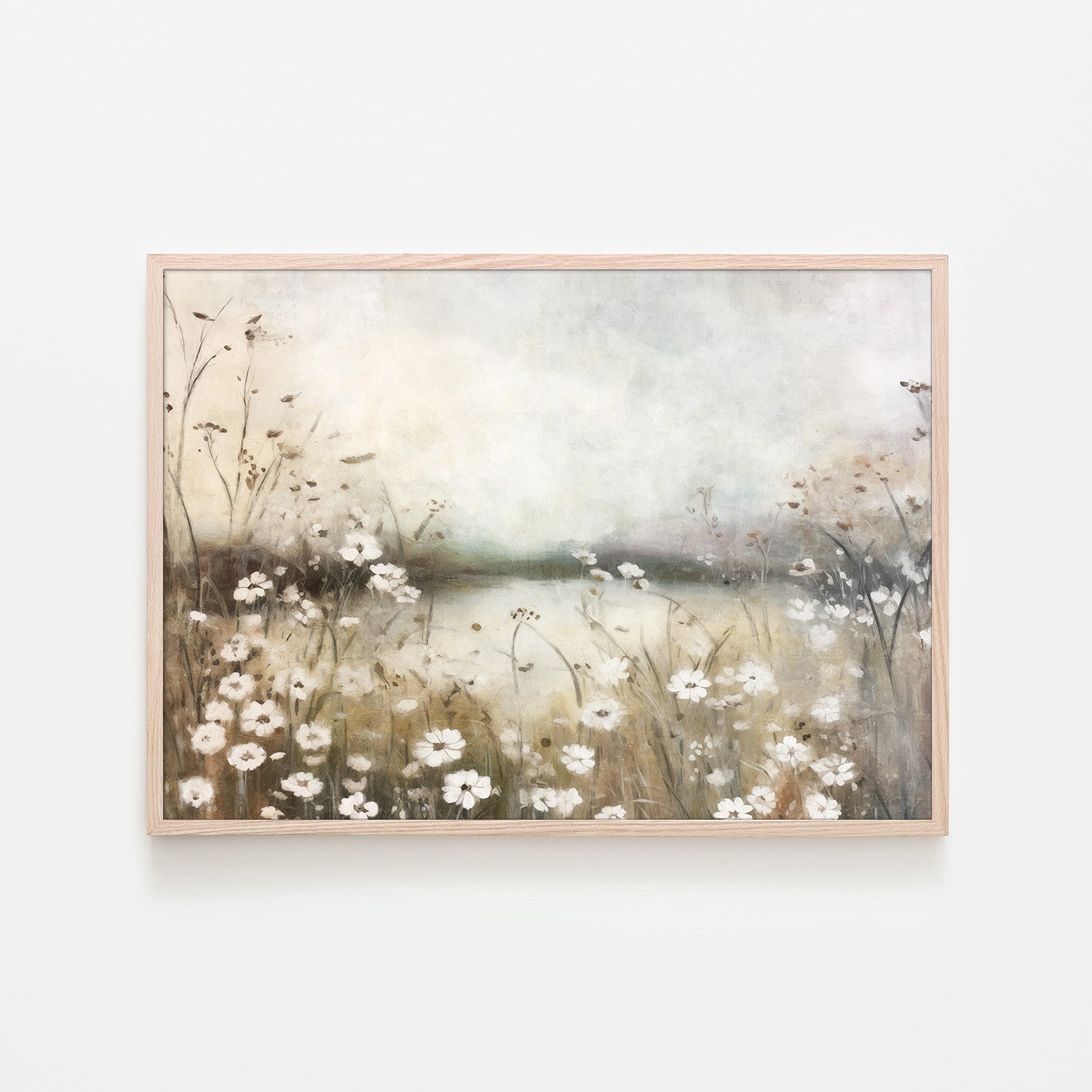 wall-art-print-canvas-poster-framed-White Flower Field, Style B-6