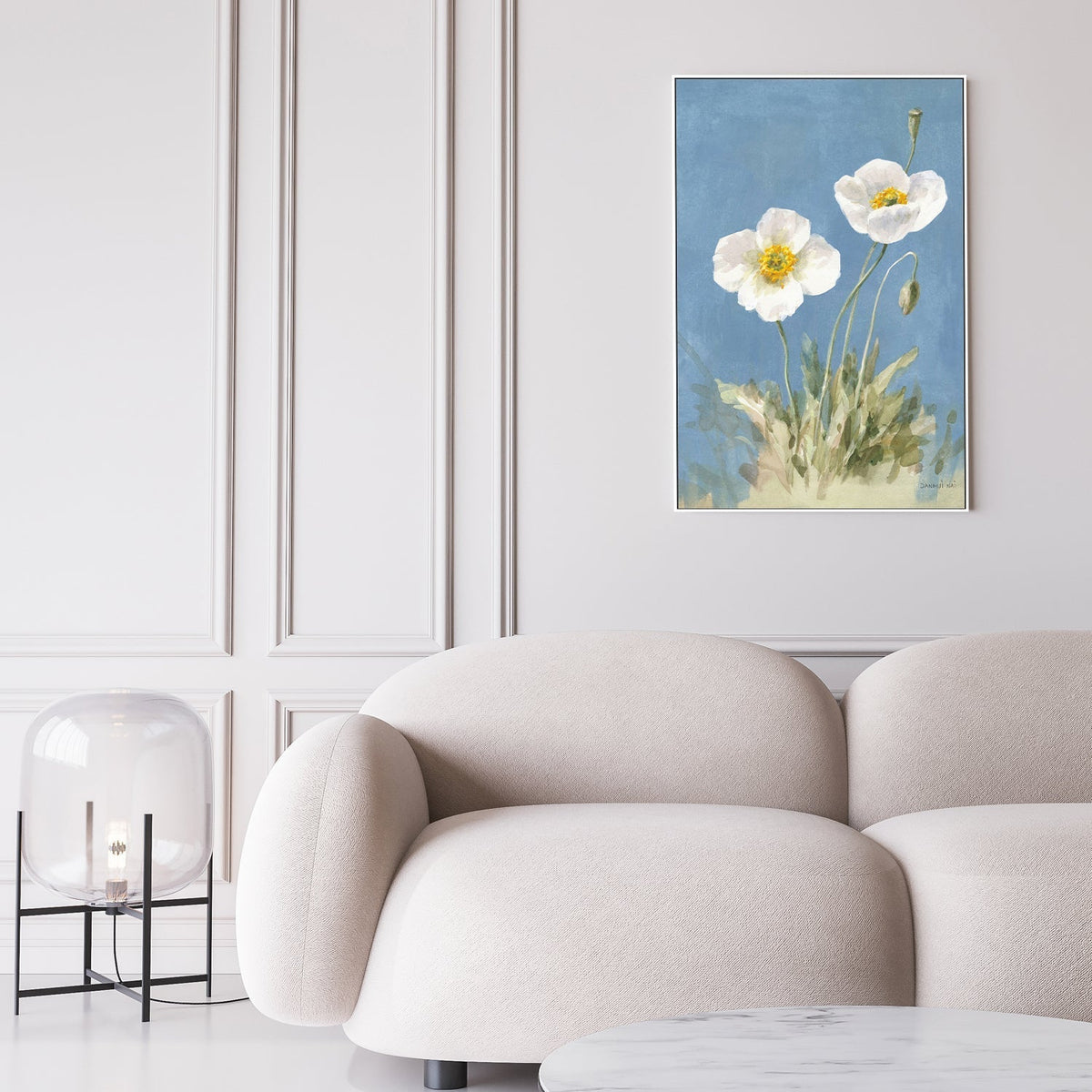 wall-art-print-canvas-poster-framed-White Poppies No Butterfly, Style A-by-Danhui Nai-Gioia Wall Art