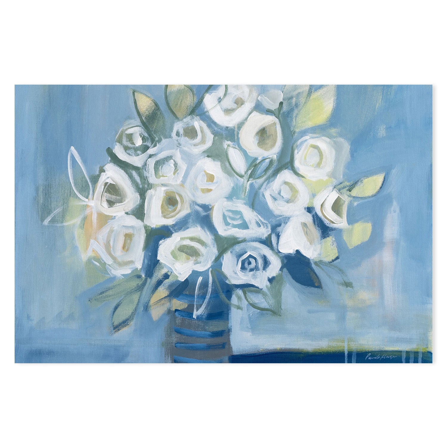 wall-art-print-canvas-poster-framed-White Roses-by-Pamela Munger-Gioia Wall Art