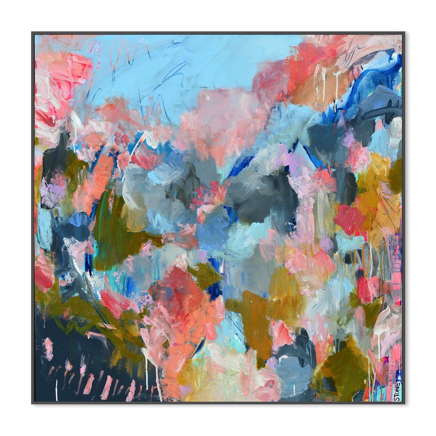 wall-art-print-canvas-poster-framed-Wild flowers in bloom-3