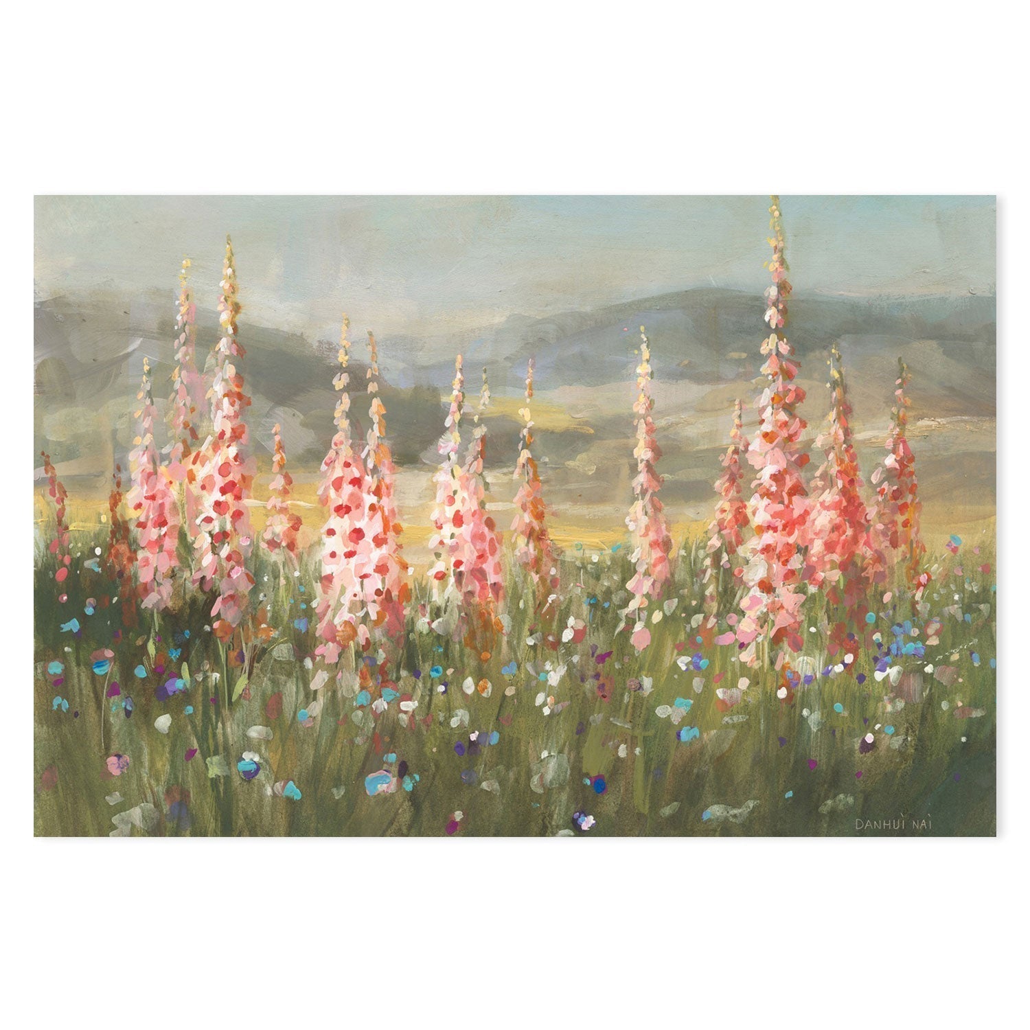 wall-art-print-canvas-poster-framed-Wild Foxglove Meadow-by-Danhui Nai-Gioia Wall Art