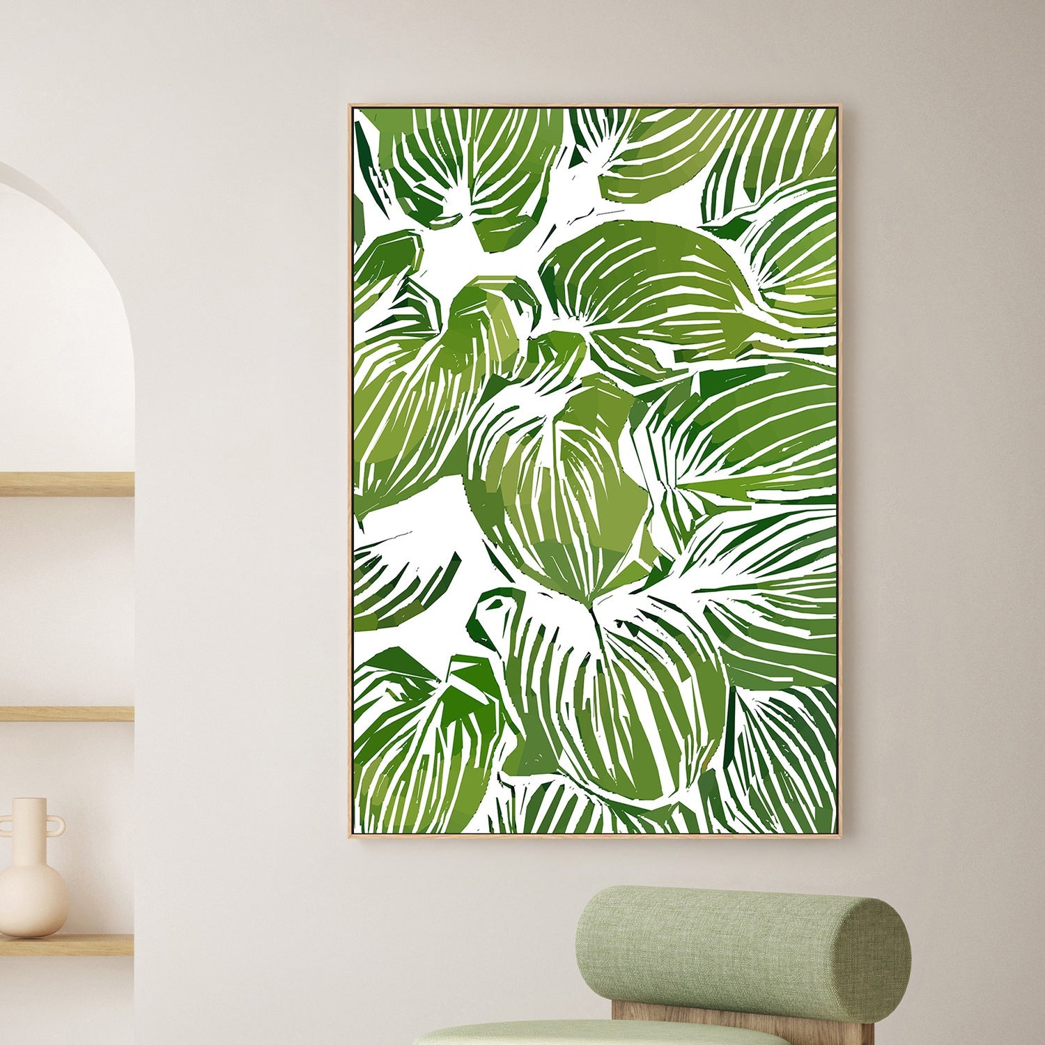 wall-art-print-canvas-poster-framed-Wild Leaves, Style C-7