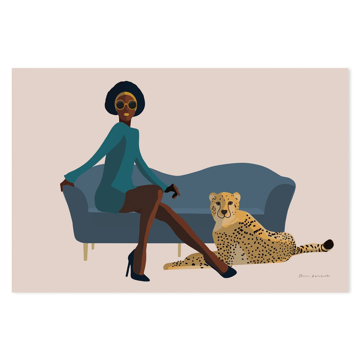 wall-art-print-canvas-poster-framed-Wild Lounge, Style A , By Omar Escalante-GIOIA-WALL-ART