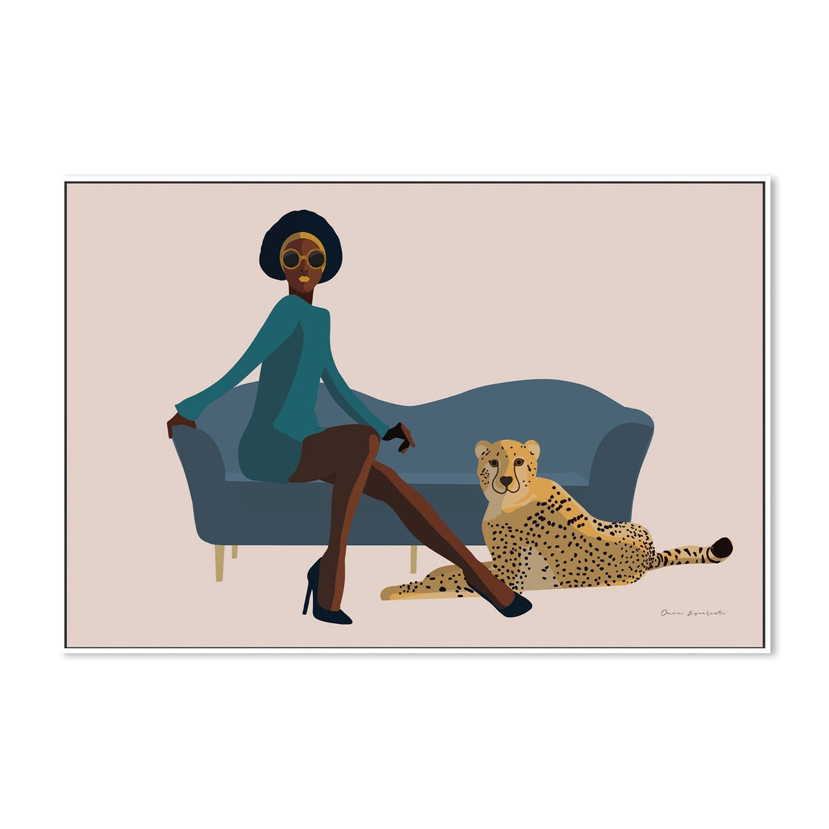 wall-art-print-canvas-poster-framed-Wild Lounge, Style A , By Omar Escalante-GIOIA-WALL-ART