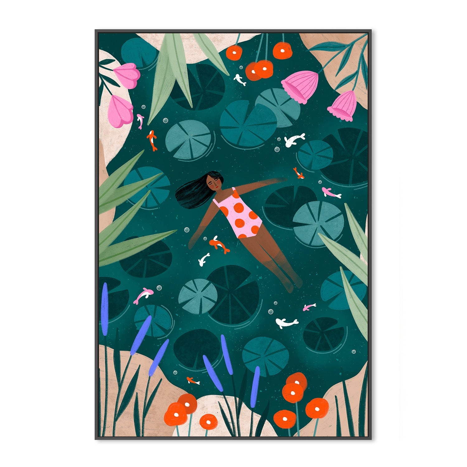 wall-art-print-canvas-poster-framed-Wild Swimming-3