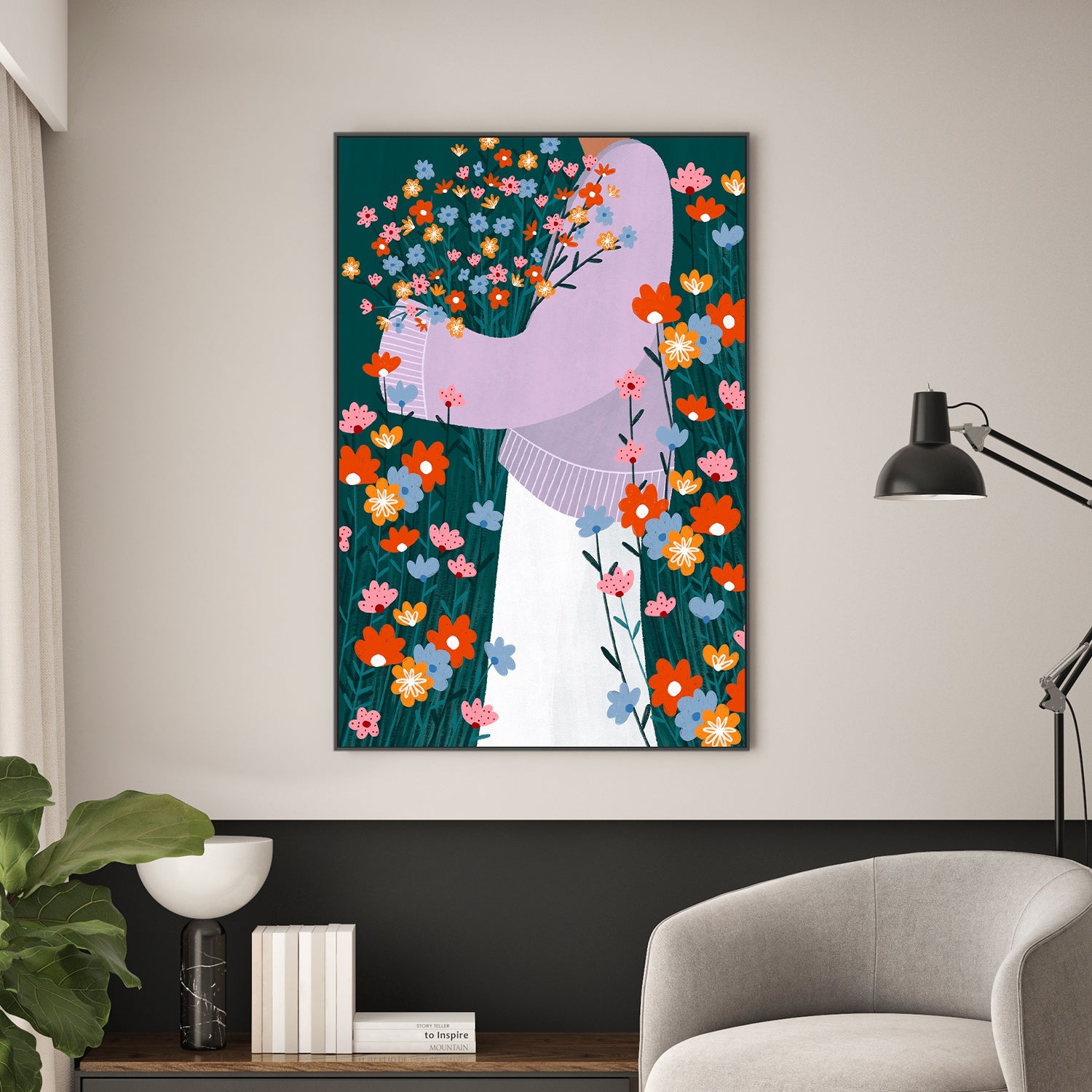 wall-art-print-canvas-poster-framed-Wildflower Garden-2