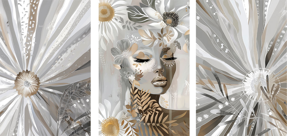 wall-art-print-canvas-poster-framed-Wildlace, Style A, Style B, Style C, Set Of 3-1