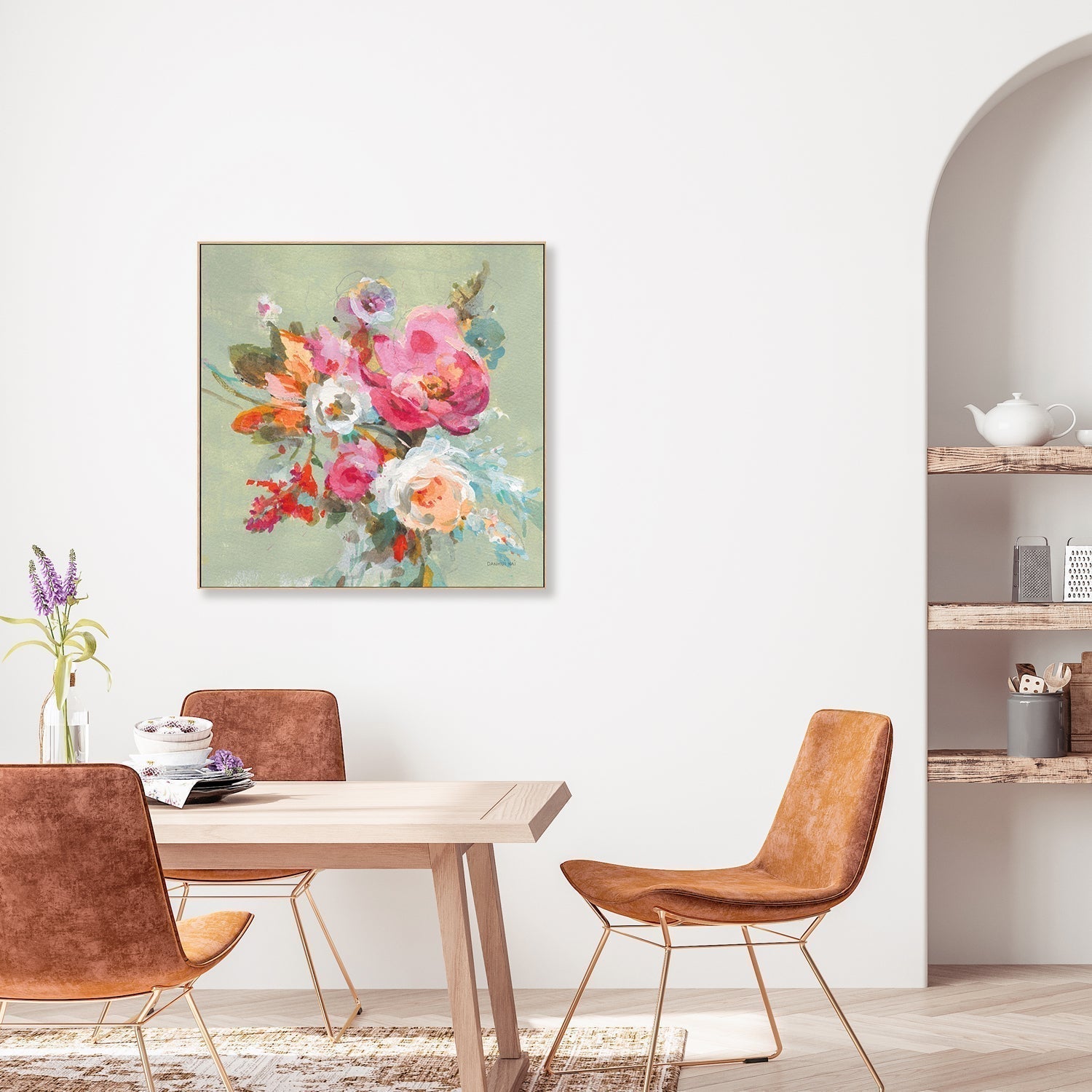 wall-art-print-canvas-poster-framed-Windblown Blooms, Style B-by-Danhui Nai-Gioia Wall Art