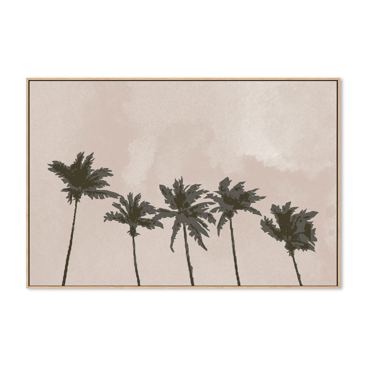 wall-art-print-canvas-poster-framed-Windy Palm Trees-by-Plus X Studio-Gioia Wall Art