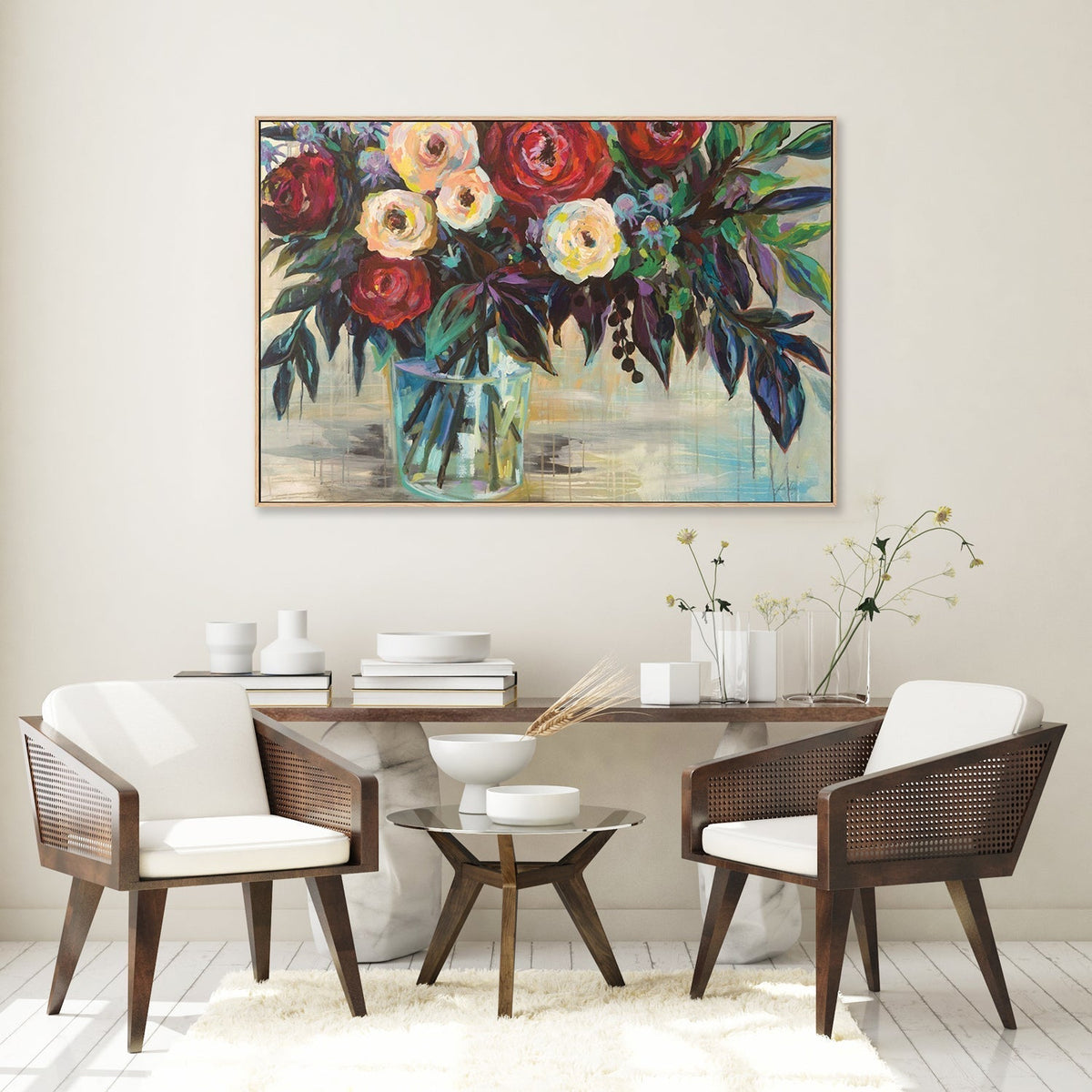 wall-art-print-canvas-poster-framed-Winter Floral-by-Jeanette Vertentes-Gioia Wall Art