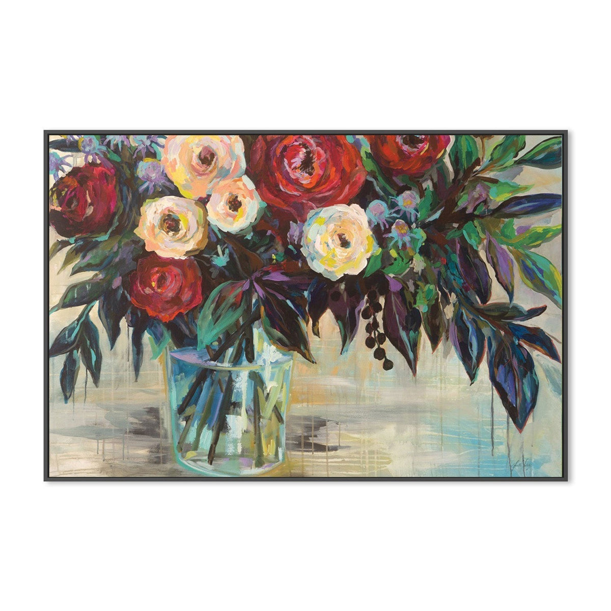 wall-art-print-canvas-poster-framed-Winter Floral-by-Jeanette Vertentes-Gioia Wall Art