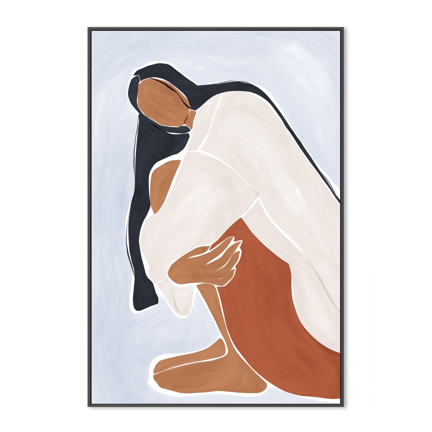 wall-art-print-canvas-poster-framed-Woman Embracing Herself-3